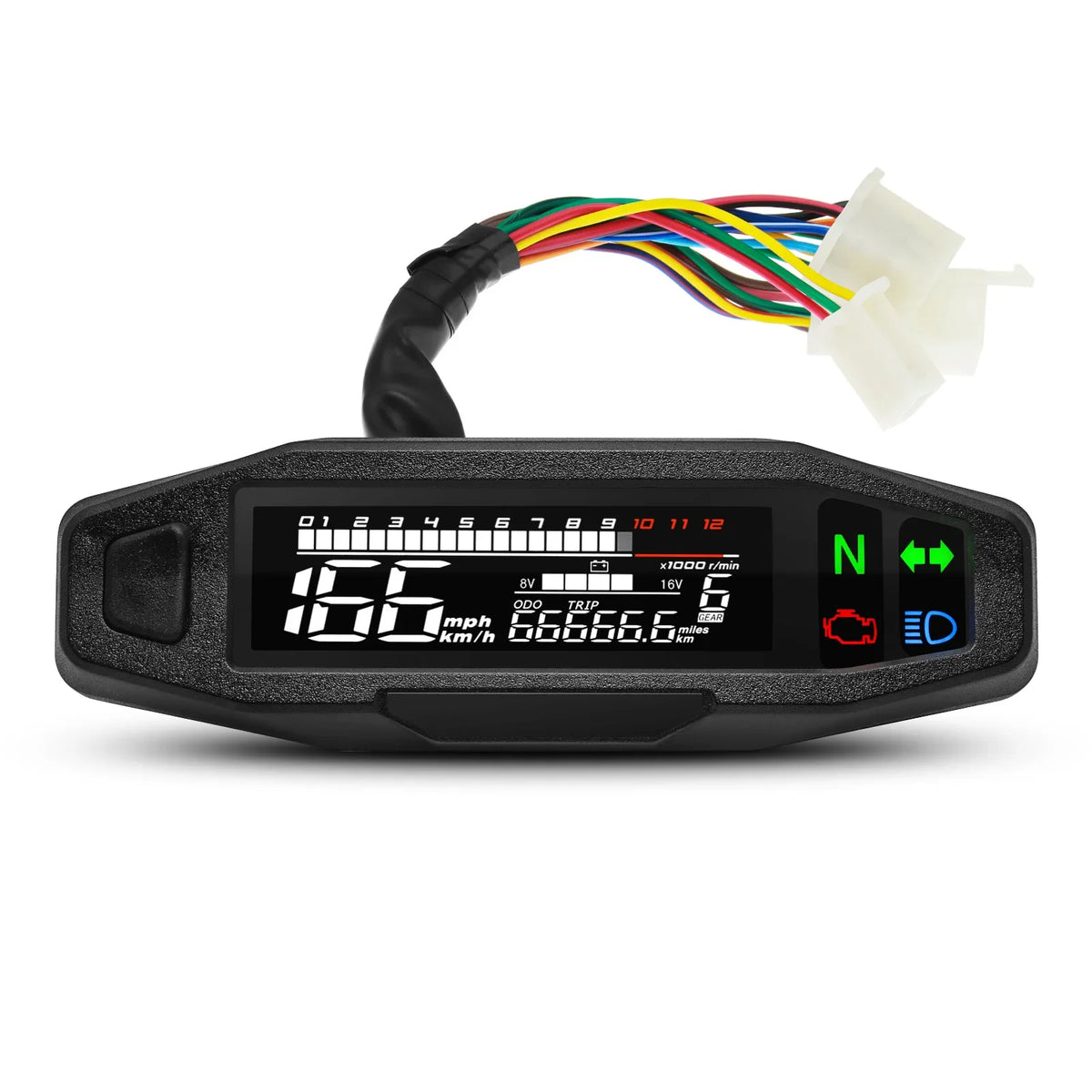 Velocímetro Digital LCD para Moto — Tacómetro con Sensor y Soporte
